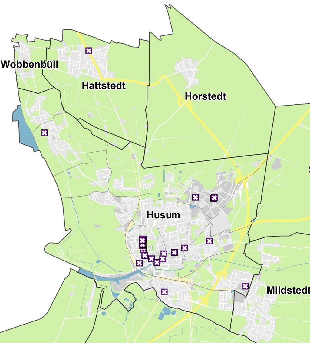 29 Leerstandssituation 2013 Standort VKF (m²) Anzahl der Leerstände Leerstandsquote Innenstadt* 5 550 2% Sonstige Husum 21 2.600 3% Umlandkommunen 1 80 1% Gesamt 27 3.