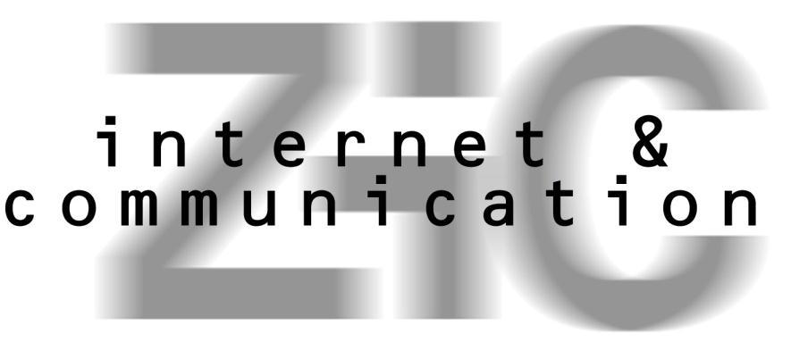 Die ZiC internet & communication AG Full-Service-Agentur im Bereich Internet 12 Jahre Projekterfahrung von kleinen Homepages bis hin zu grossen Portalen Motto: Der Kunde steht im Zentrum KMU,