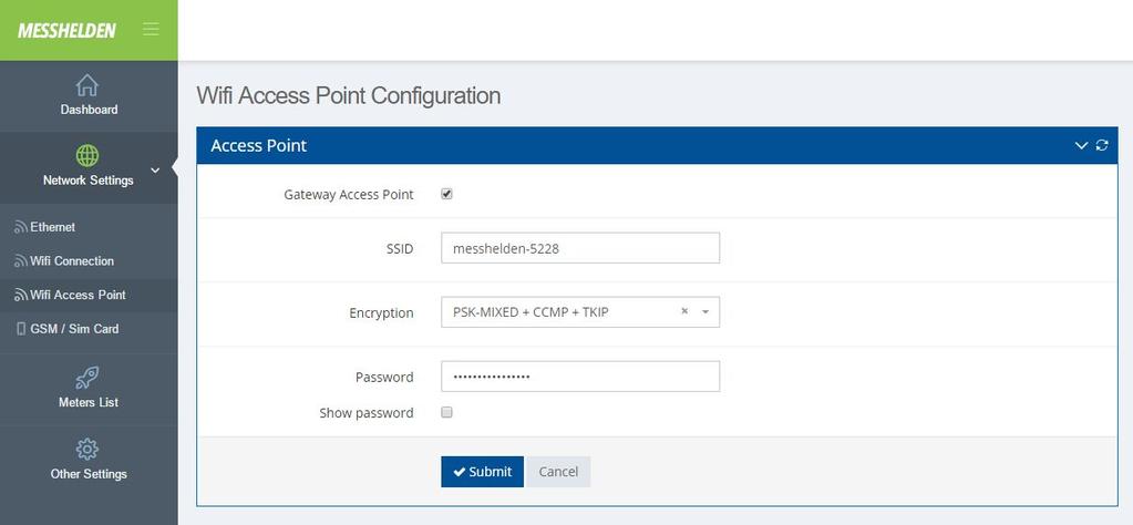 Network settings - Wifi Connection Der Commander verfügt über zwei WLAN Schnittstellen. Die Wifi Connection dient der Verbindung mit einem lokalen Netzwerk.