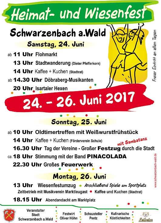 Anzeigen Spezial Heimat- und Wiesenfest vom 24. bis 26. Juni in Schwarzenbach a.wald Isartaler Hexen und Kulinarisches Für die Festmusik am Montag ist der Musikverein Marktleugast zuständig.