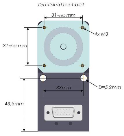 2x Sub-D Steckeranordnung radial 1x Sub-D