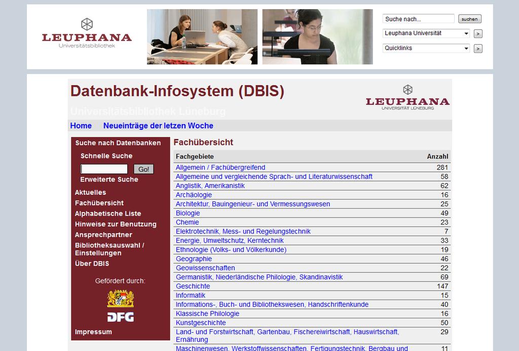 Datenbank-Infosystem (DBIS) -