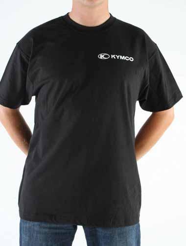 Merchandise T-Shirt, schwarz mit KYMCO-Print Hochwertiges Marken T-Shirt in schwerer Qualität, 100%