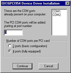 Windows NT4.0 Treiber-Installation Wichtig: Zur Installation der Treiber für die seriellen W&T PCI-Karten auf einem Windows NT4.