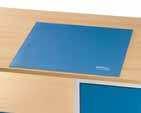 Detail Tastaturschublade Schreibunterlage für die Tisch platte blau, Größe 485 x 485.