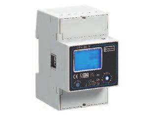 Energiezähler einphasig 80A/125A, Baureihe DRM Direktanschluß 80A oder 125A Der Energiezähler verfügt über eine LCD Anzeige zur deutlichen Darstellung der Messwerte und wird in einphasigen