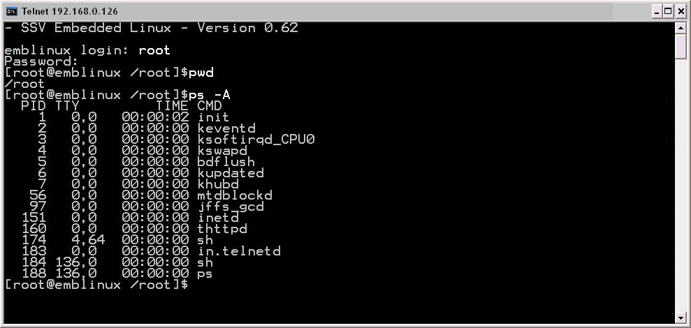 126 Das Linux des IGW/920 ist so konfiguriert, dass eine Anmeldung (Login) mit dem Benutzernamen root erforderlich ist. Ein Passwort hingegen ist nicht notwendig, drücken Sie einfach die Enter-Taste.
