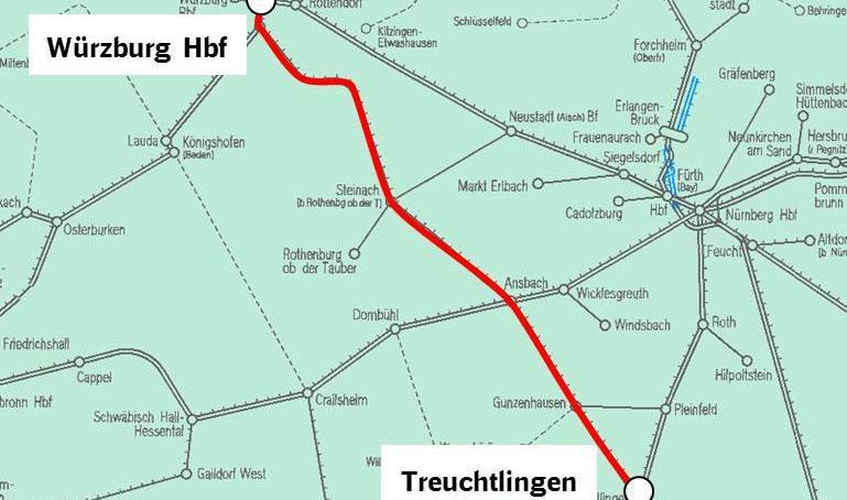 07.19.0034 - Fahrplanfenster Strecke 5321 Würzburg - Treuchtlingen Lage im Netz Die wichtigsten Bauarbeiten sonstige Arbeiten Auswirkungen Fernverkehr ggf.