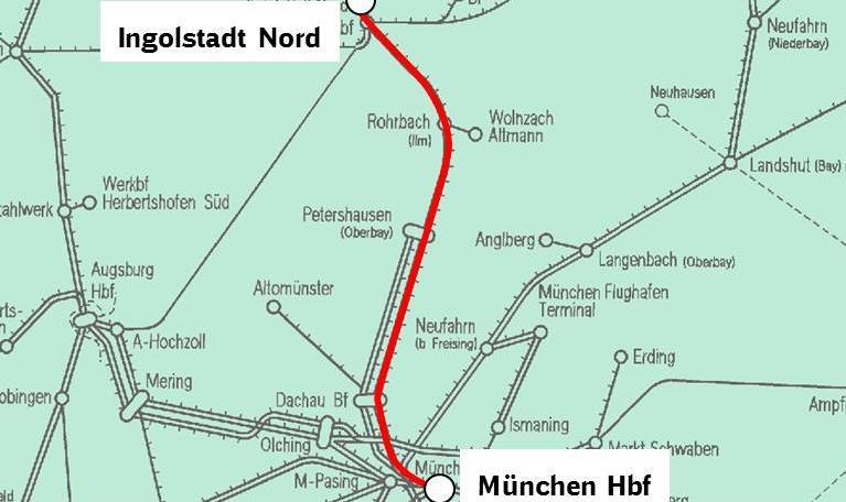 07.19.0039 - Fahrplanfenster Strecke 5501 Ingolstadt Nord - München Lage im Netz Die wichtigsten Bauarbeiten sonstige Arbeiten Auswirkungen Fernverkehr ggf.