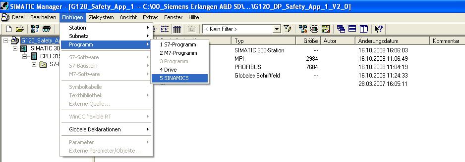 6.5 SINAMICS G120 Parametrierung Damit die Parametrierung der Grundfunktionen des SINAMICS G120 durchgeführt werden kann, müssen die Sicherheitsfunktionen in der S7- CPU und im Umrichter selbst,