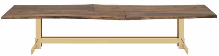 TRUNK II TISCH / TABLE DESIGN: PHILIPP MAINZER, 2016 Gefertigt aus einem einzigen, individuell ausgesuchten europäischen Nussbaumstamm, besteht der 4100 MM lange Tisch TRUNK II aus vier versetzt
