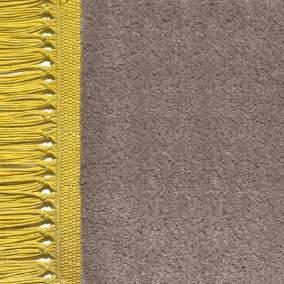 brown taupe; FRINGES MUSTARD YELLOW HELLE
