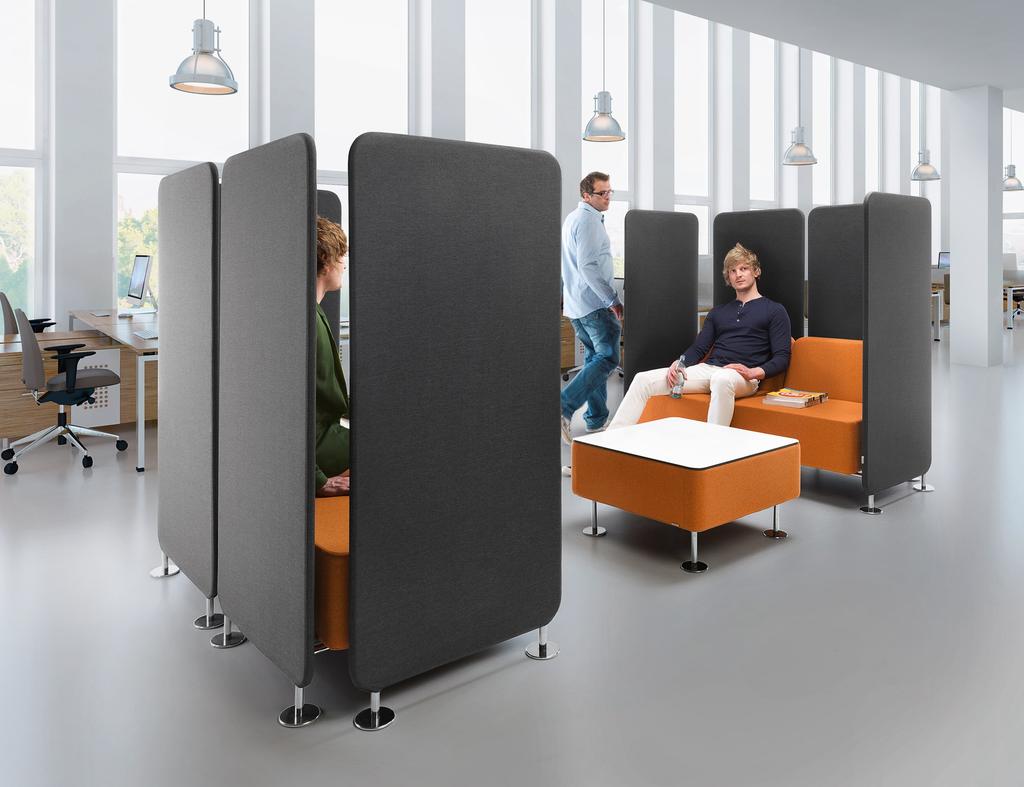 Universal system to use in spaces such as offices, halls, receptions or waiting