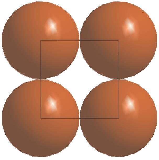 V(Zelle) = 1 [(4/3) p (½ a)³] / a³ V(Kugel) /