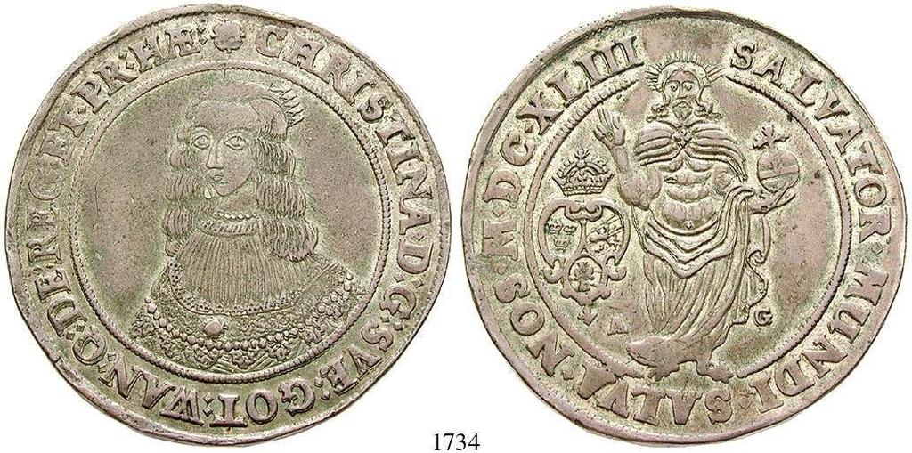 SCHWEDEN 1733 Gustaf II. Adolf, 1611-1632 Silbermedaille o.j. (1630).