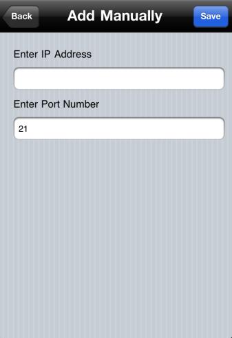 Drücken Sie "Manuell hinzufügen" um Drucker/Scanner anzulegen, die nicht automatisch "Drucker/Scanner finden) gefunden werden konnten. X. Tragen Sie die IP Addresse und die Port-Nummer ein.