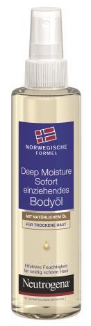 Deep Moisture Sofort einziehendes Bodyöl Für trockene Haut geeignet Einzigartige Formel mit natürlichem Öl wirkt in der Haut (obere Schicht der Epidermis), um Feuchtigkeit zu speichern, wenn sie am