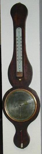 84 cm lang 17900 Barometer Original englisch, oben Thermometer, unten
