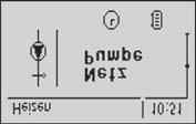 4 Menü-Übersicht und Menü - Netzpumpe 4.8.3 Serviceparameter der Netzpumpe Netzpumpe nur nach Pufferanforderung einschalten (Nur Variante 3 u.