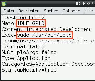 8 Desktopsymbol für IDLE mit GPIO- Unterstützung Wer viel mit Python und GPIO bastelt, möchte nicht jedes Mal ein LXTerminal aufrufen, um IDLE zu starten. Mit einem Desktopsymbol geht es einfacher.