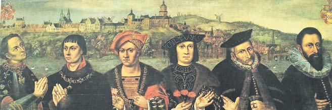 Die Herzöge vor Kleves Skyline: Adolf I. (1398-1448), Johann I. (1448-1481), Johann II. (1481-1521), Johann III. (1511-1539), Wilhelm V.