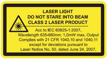 Lasergeräte der Klasse 2 Lasergeräte der Klasse 2 sind Geräte, die sichtbare Strahlen im Wellenlängenbereich von 400 bis 700 nm aussenden, wobei normalerweise die natürlichen Abwehrreflexe wie z. B.