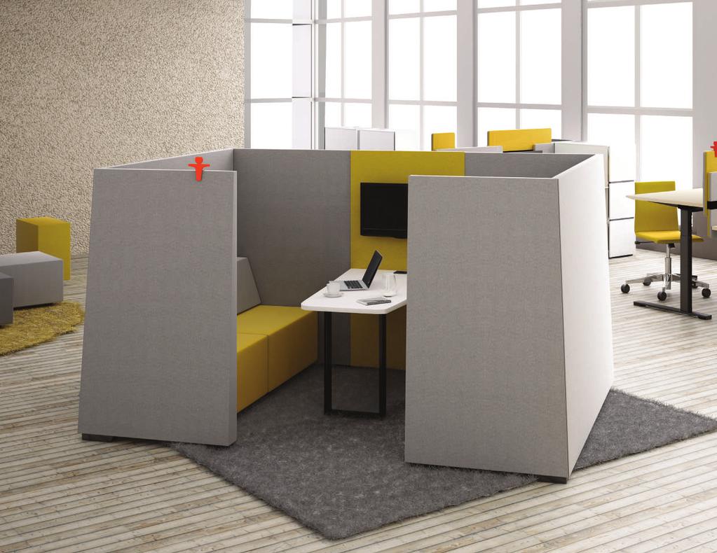Une zone de silence dans votre espace de travail. Espace pour un travail individuel ou pour les loisirs. Die Ruhezone in Ihrer Arbeitsumgebung.