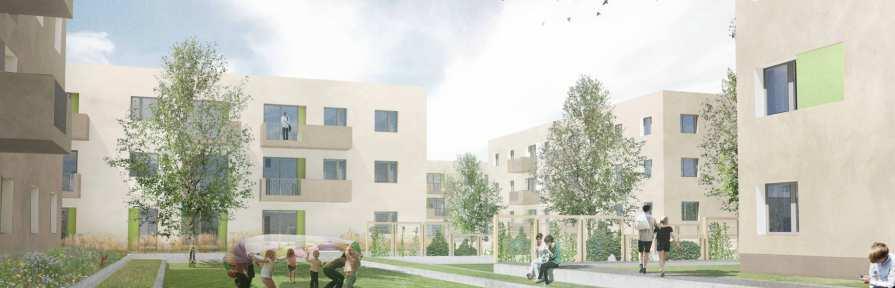 1. Projektübersicht - Aufgabenstellung In Berlin-Adlershof soll im Bereich des neu geplanten Wohngebietes Wohnen am Campus auf dem Baufeld 8A eine Siedlung im Plus-Energie-Standard realisiert werden.