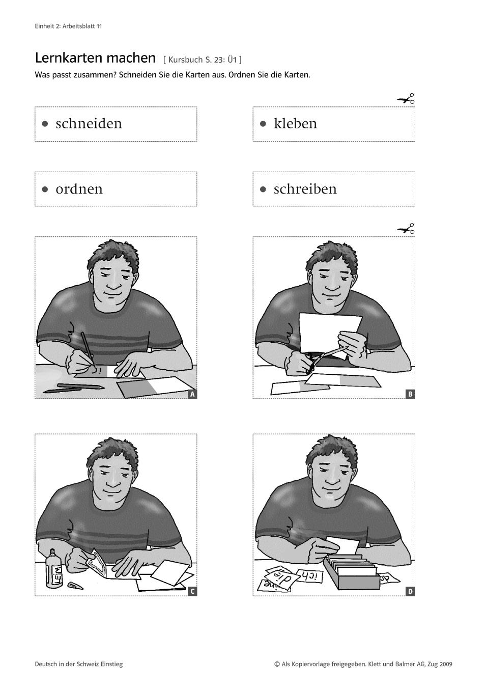 11 Lernkarten machen 12 Lernkarten mit Fragen und Antworten (Blatt