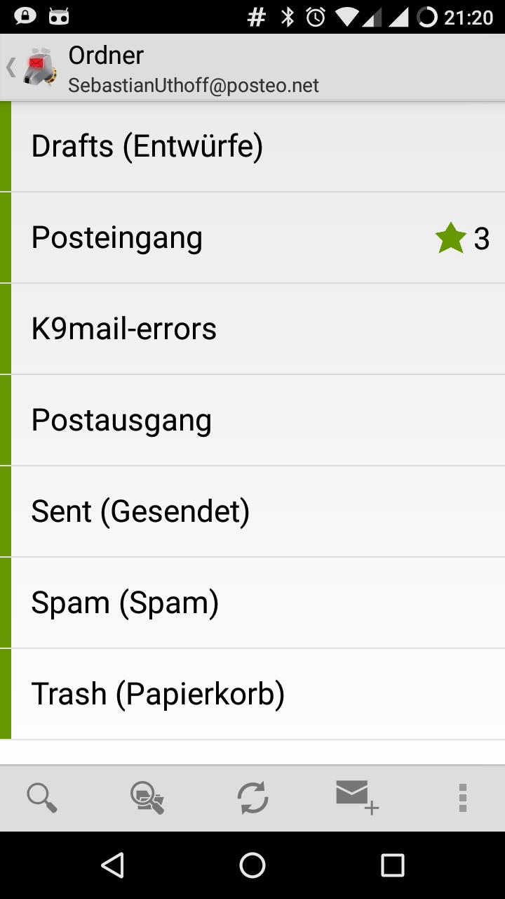 Google Mail alternative K9-Mail Imap