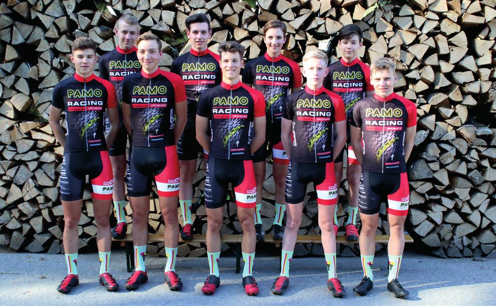 Das Team Sportbegeisterte Jugendliche im Alter von 13 bis 18 Jahren bilden das Mountainbike-Rennteam PAMO Racing powered by Specialized.