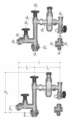 Absperr- und Sicherheitsgarnitur, PN 0-6 bar Für Wassererwärmer Schrankmodelle geschlossene Bauart, mit Verschraubung Rp (G ½), PN 0, mit totraumfreien Oberteilen LegioStop.