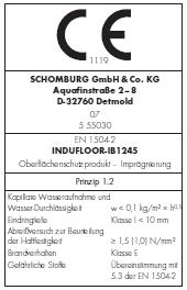 ROBOTEC-SCHOMBURG AG Jöriacherstrasse 6 5242 Birr Tel. 056-464 40 80 FAX 056-464 40 70 info@robotec.ch www.robotec.ch Certified IS O System 9001 Technisches Merkblatt Indufloor -IB1245 Art.-Nr.