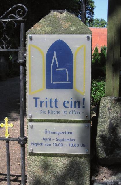 Der Weg ist das Ziel. Die Interessengemeinschaft Wunderbares-Schleswig- Holstein dankt der Kirchengemeinde Hütten für die Möglichkeit des Innehaltens in der schönen Kirche.