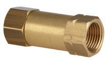 Kugeldichtung: PTFE Brass chrome plated. Temperature range: -30 C up to +90 C, both sides inside thread inch Einbaulänge 290.054 BKM G 1/8 40 15 290.055 BKM G 1/4 40 15 290.056 BKM G 3/8 40 15 290.
