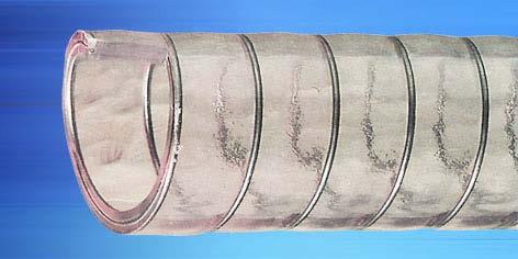 PVC-Spiralschläuche PVC-Spiralschlauch 400, transparent mit Stahlspirale Flexible, formstabile Spiralsaug- und Druckschläuche aus Weich-PVC mit verzinkter Stahldrahtspirale. Mittelschwere Ausführung.