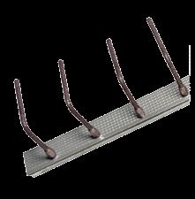 7 verschiedene Profile für anzuschliessende Bauteile ab einer Breite von 6 cm 13 verschiedene Bügeltypen für ein- und zweischnittige Anschlüsse lieferbar Stahlgehäuse-Profil mit genopptem Rücken