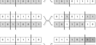 Grundlagen Rekombination am Beispiel Genetischer Algorithmen (GA): Mutation (GA): stochastische Invertierung einzelner Bits