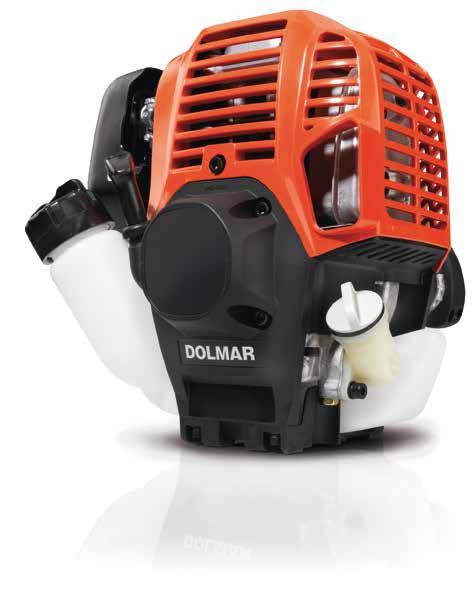 4-Takt-Technologie für reines Benzin Dank innovativer Lösungen sind die kompakten 4-Takt-Motoren von DOLMAR der ideale Antrieb für tragbare Gartengeräte.
