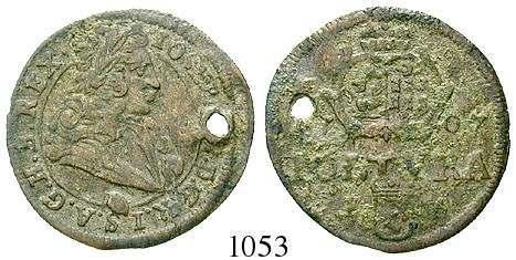 Herinek 1636. f.vz 60,- 1052 Joseph I., 1705-1711 Groschen 1708, Graz IA. Herinek 188. ss 25,- 1057 Taler 1765, Wien.