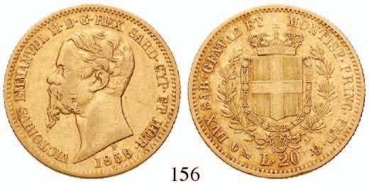 155 20 Lire 1845, Genua. Gold. 5,81 g fein. Friedb.1143; Schl.