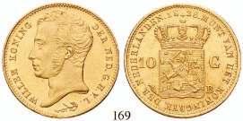 im Originaletui, PP 720,- 169 10 Gulden 1828, Brüssel. Gold.