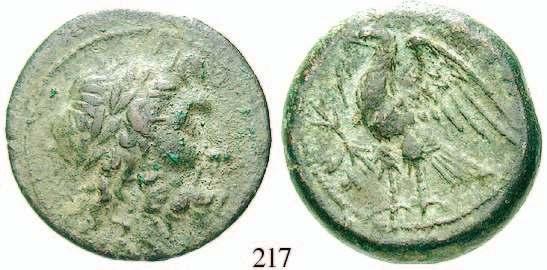 die für die Auseinandersetzung mit den Lykanern angeworben wurden. 213 Didrachme 280-272 v.chr. 6,39 g.