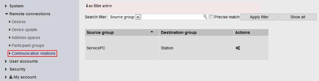 Klicken Sie im Navigationsbereich auf "Fernverbindungen > Teilnehmergruppen" ("Remote connections > Participant groups").