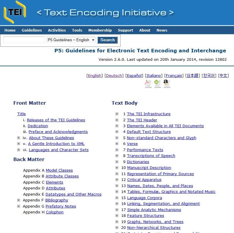 Desiderat 1: Texttechnologische Modellierung Modellierungsoptionen im TEI-Standard (Version P5): Grundlegende Strukturelemente von Texten: <p> -