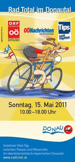 Somit sind alle vier bayerischen und sieben oberösterreichischen Gemeinden an der Radstrecke bei Rad Total eingebunden. In der Zeit von 9.00 bis 18.00 Uhr werden hier ca.
