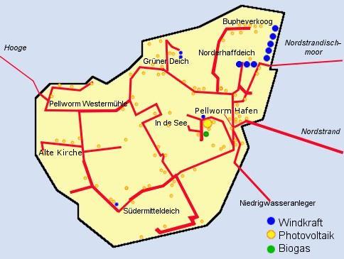 Übersicht Pellworm Insel Fläche: 37,44 km² Einwohner: ca. 1100, ca.