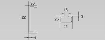 KAELLEITER-SYSTEM UL GFK-Kabelleiter pultrudiert, mit nach oben offenen ungelochten Sprossen aus C-Profil mit ca. 15 Schlitzweite öhe reite Mat. Stärke t UL./3 UL./3 UL./3 UL./3 UL.4/3 UL.0/3 UL.