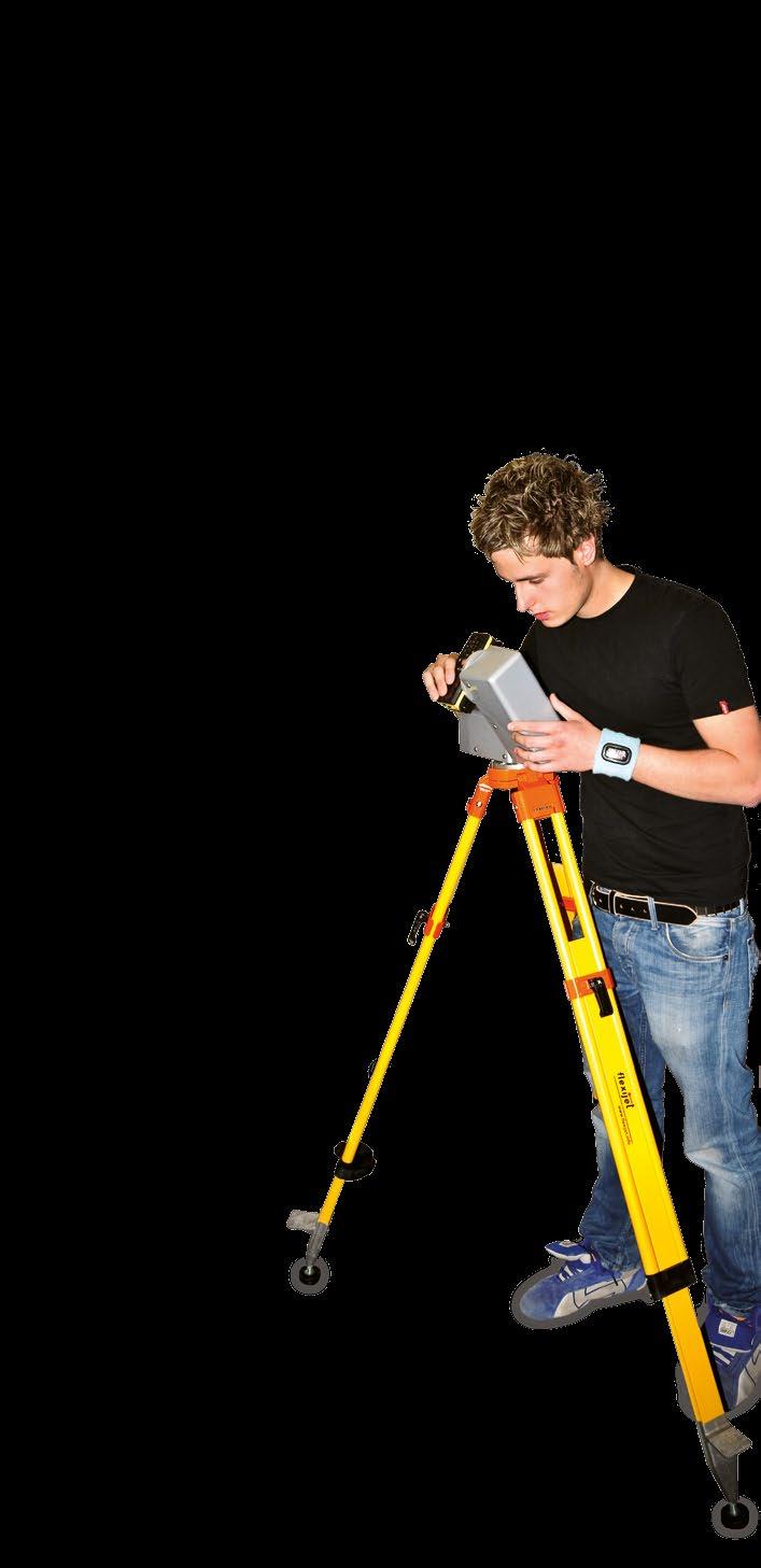 With Flexijet 3D, laser points are projected on site to