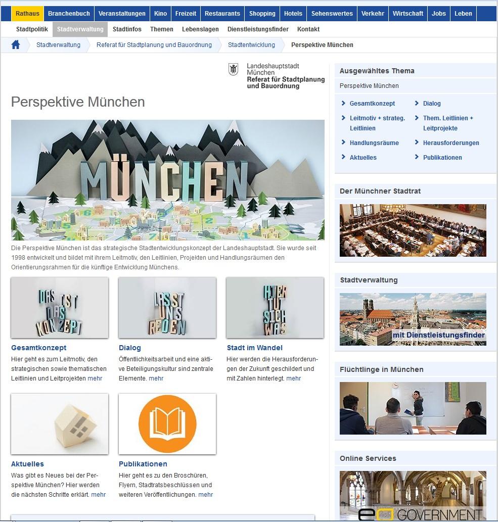 Perspektive München Mehr Informationen durch Veranstaltungen, Ausstellungen, Flyer, Broschüren (z. T.